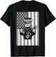 Car Engine American Flag Auto Mechanic Garage Patriotic Men T-Shirt - T-Shirt | Black
