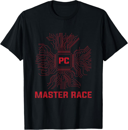 PC Computer Master Race CPU Gaming Gift Gamer T-Shirt - T-Shirt | Black