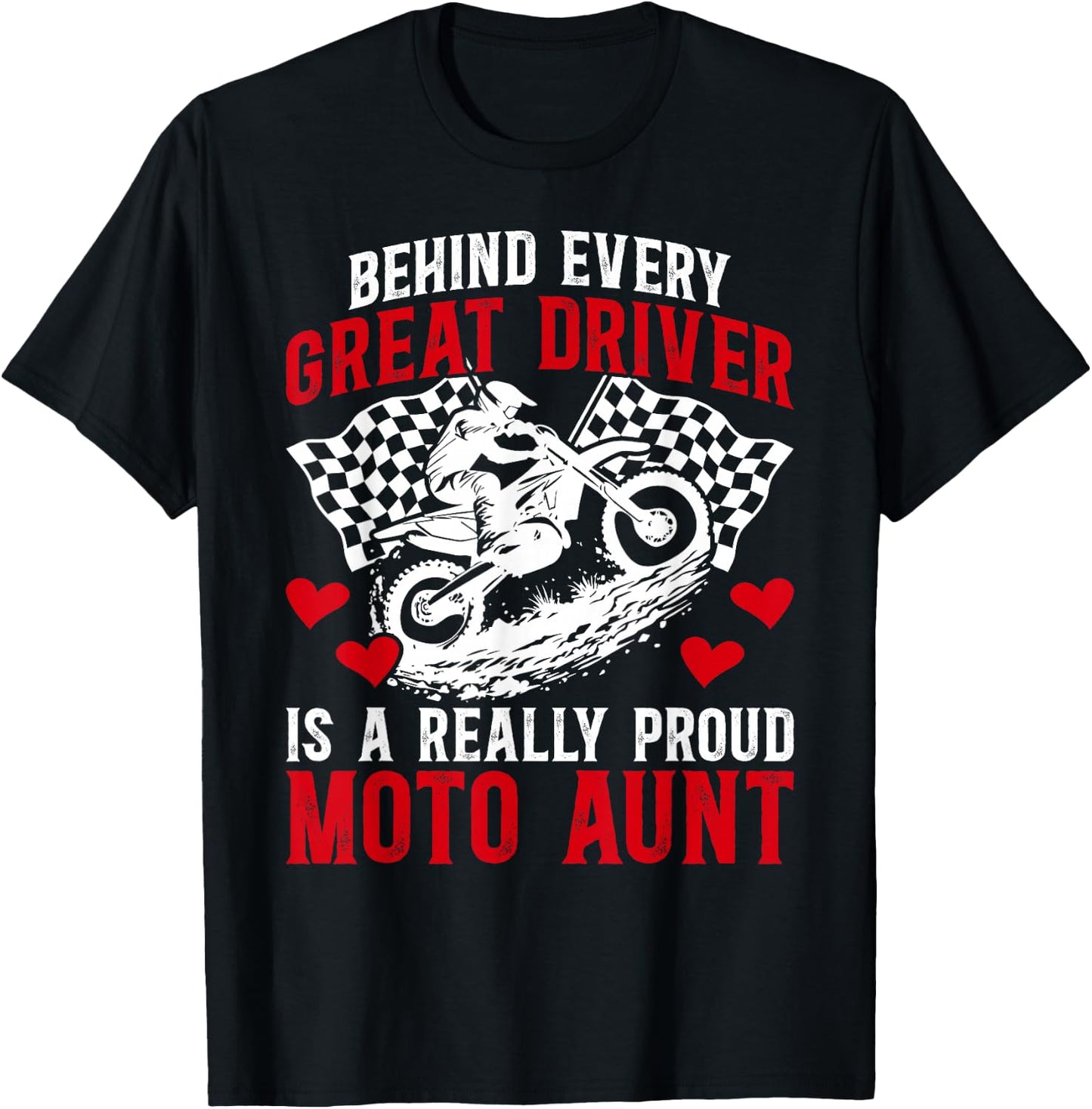 Proud Moto Aunt Motocross Rider Aunt Motocross Aunt T-Shirt - T-Shirt | Black