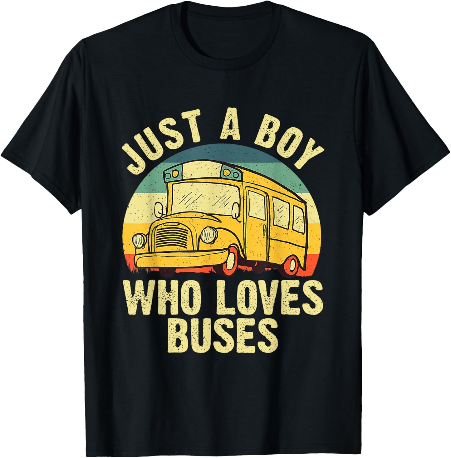 Best School Bus For Boys Kids Toddler Yellow Bus Lover Buses T-Shirt - T-Shirt | Black