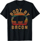 Vintage Body By Bacon Gift Farmer Pig Costume BBQ Pork Grill T-Shirt - T-Shirt | Black