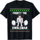 Frosty the Swoleman Ugly Christmas Sweater Funny Snowman Gym T-Shirt - T-Shirt | Black