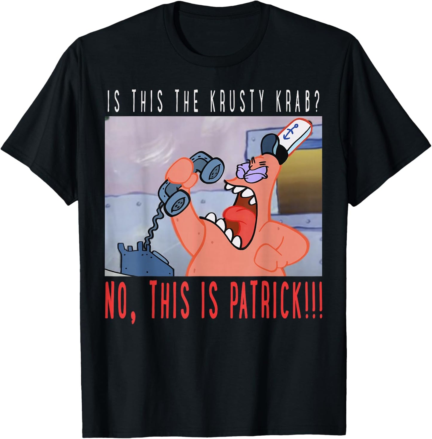 Spongebob Squarepants No This is Patrick Small T-Shirt - T-Shirt | Black