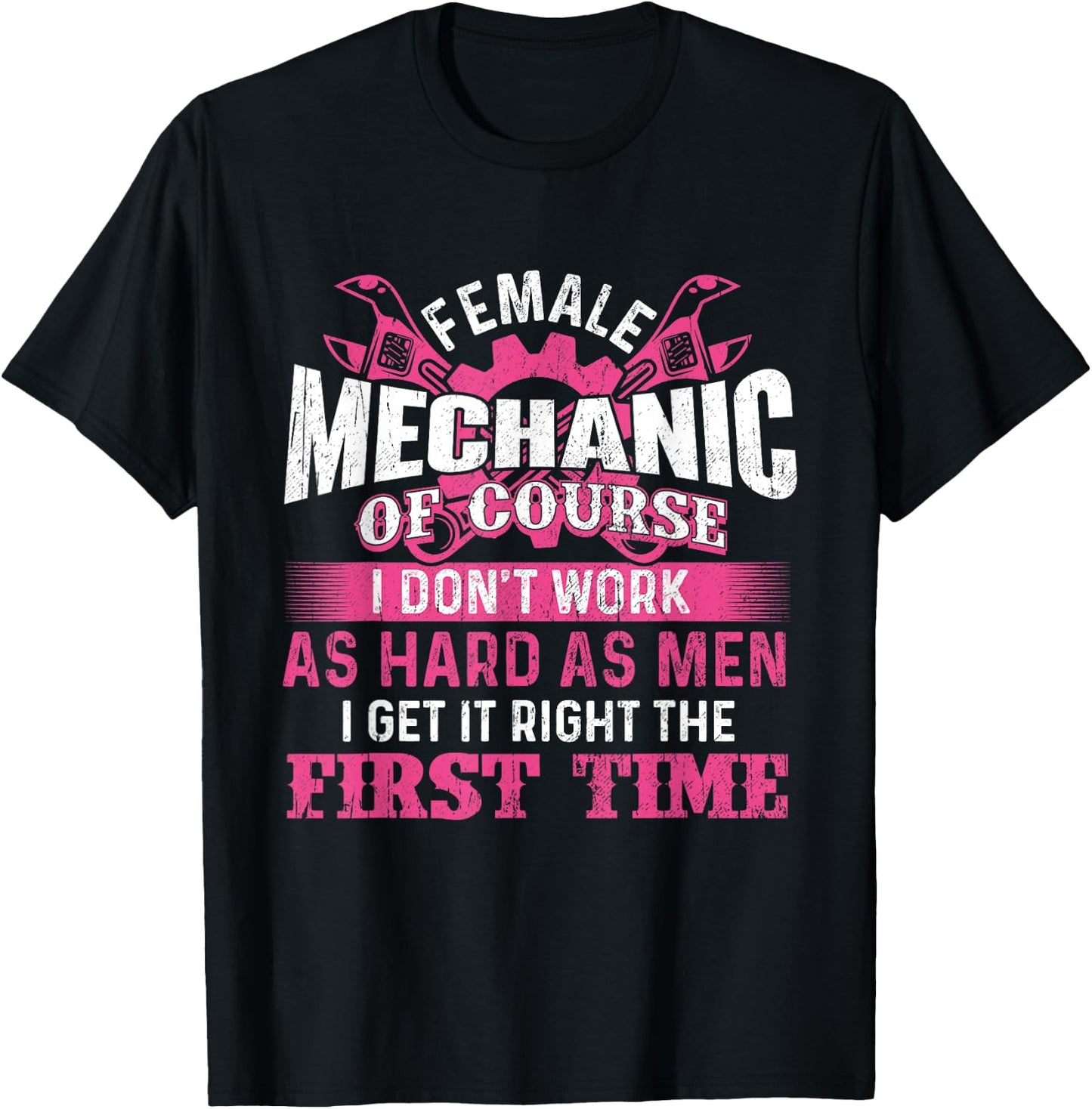 Female Mechanic - Aircraft Plane Lover Airplane Maintenance T-Shirt - T-Shirt | Black