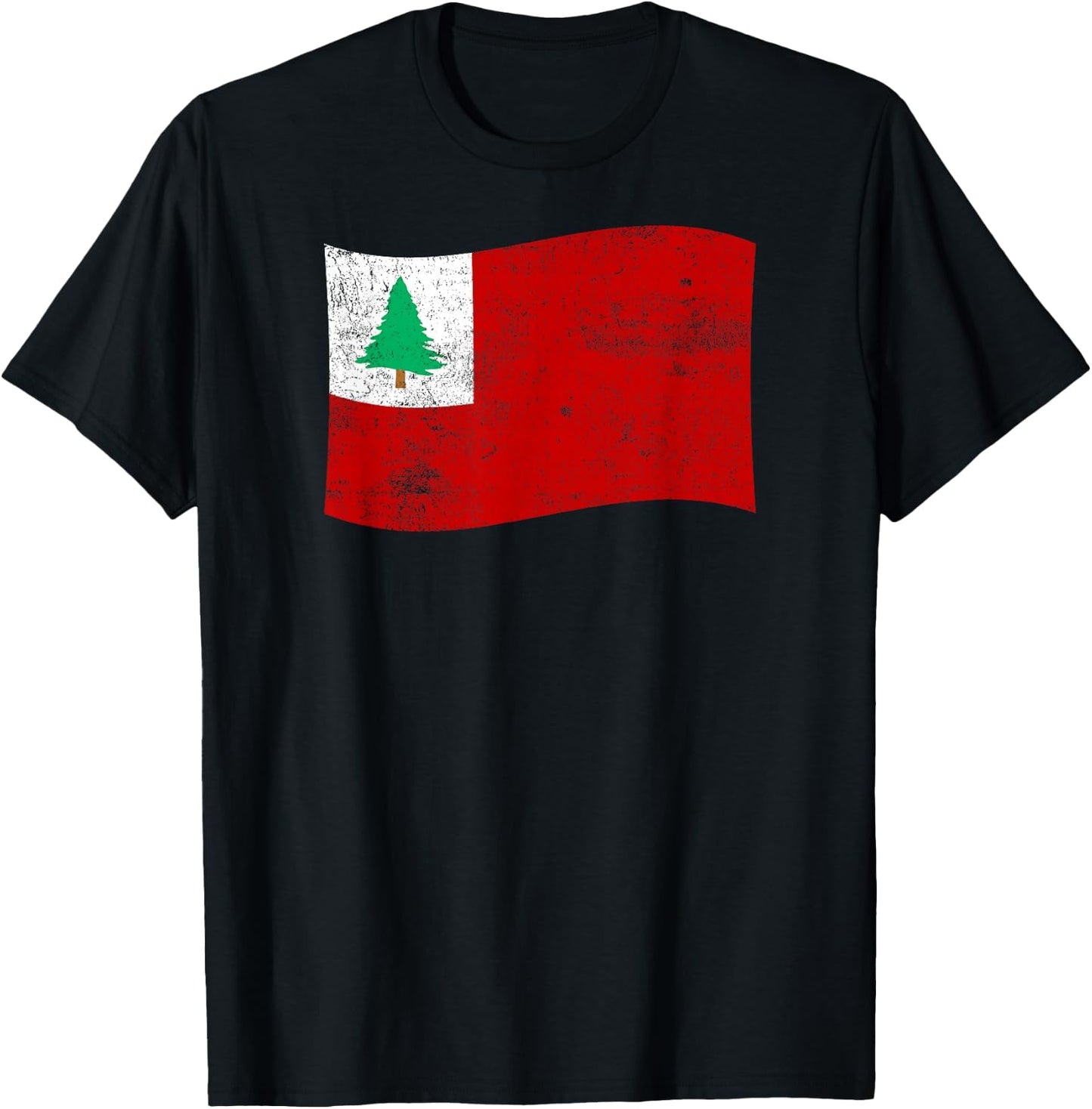 New England Continental Flag – American History Patriotic T-Shirt - T-Shirt | Black