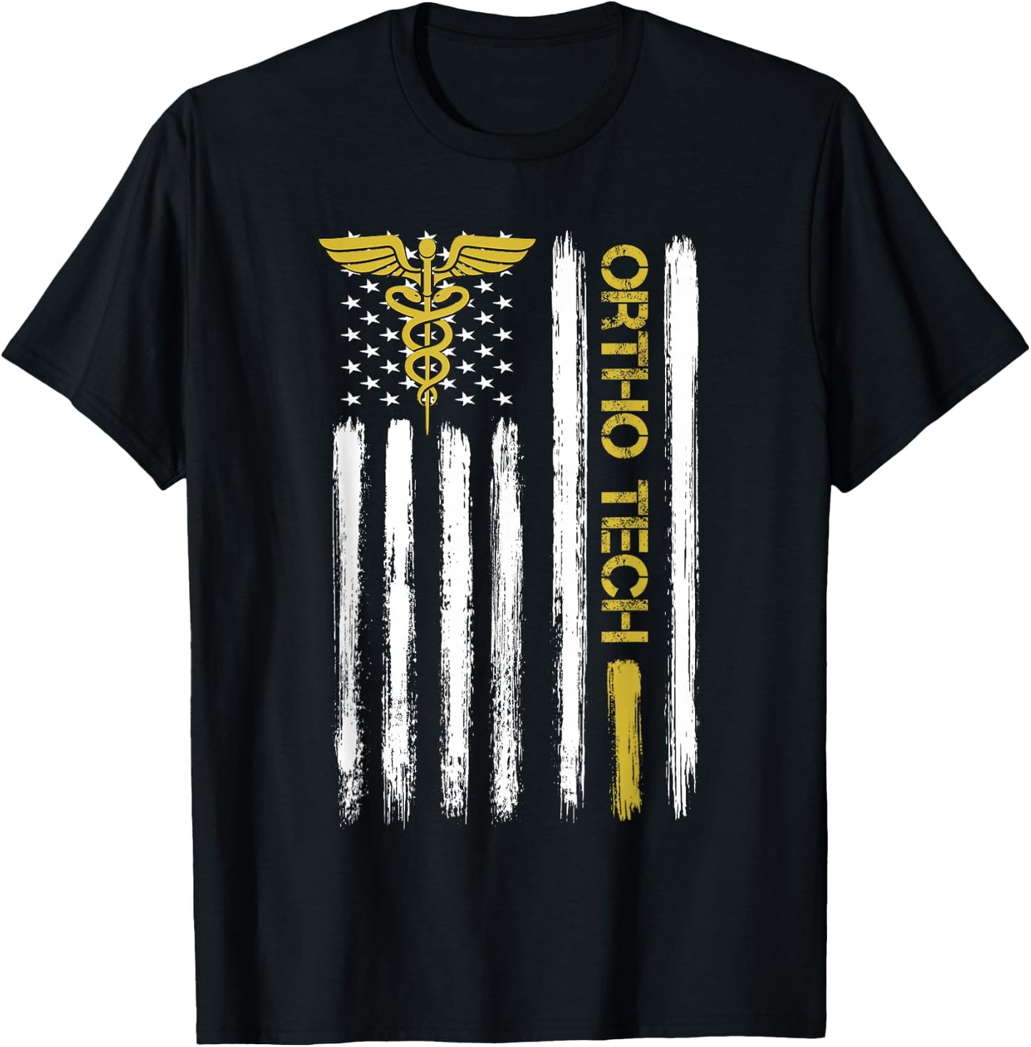 Orthopedic Technician Technologists American Flag Ortho Tech Men T-Shirt - T-Shirt | Black