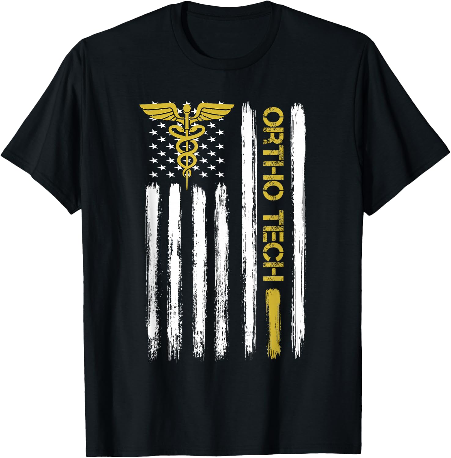 Orthopedic Technician Technologists American Flag Ortho Tech Men T-Shirt - T-Shirt | Black