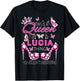 This is a queen Lucia thing personalized name birthday T-Shirt - T-Shirt | Black