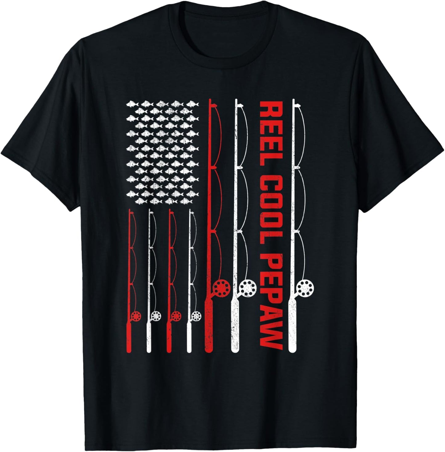 Reel Cool Pepaw Fathers Day Fishing Present T-Shirt - T-Shirt | Black
