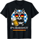Cat Purrost Oktoberfest Vintage Drinking Kitty Kitten Beer T-Shirt - T-Shirt | Black