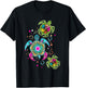 Ocean Wildlife Conservation Tropical Sea Turtles T-Shirt - T-Shirt | Black