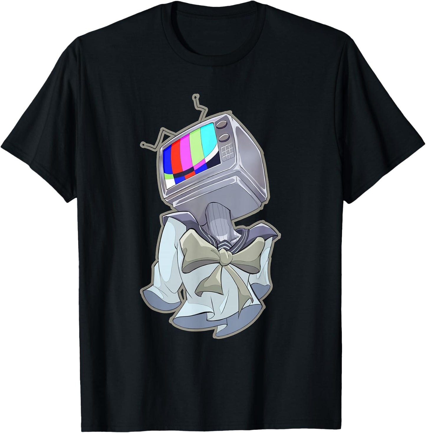 Weirdcore Shirt TV Man Head Surreal Dreamcore Aesthetic T-Shirt - T-Shirt | Black