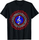 Superhero Captain Music Notes T-Shirt - T-Shirt | Black