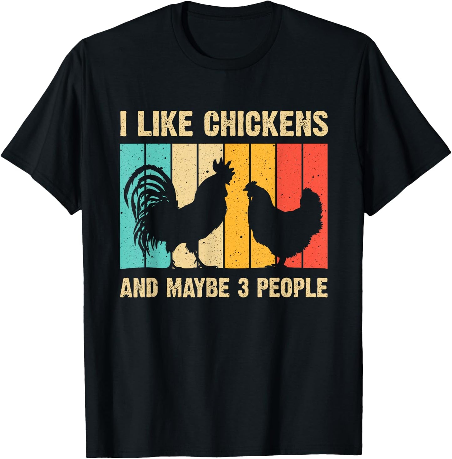 Funny Chicken Design Chicken Lover Men Women Farmers Life T-Shirt - T-Shirt | Black