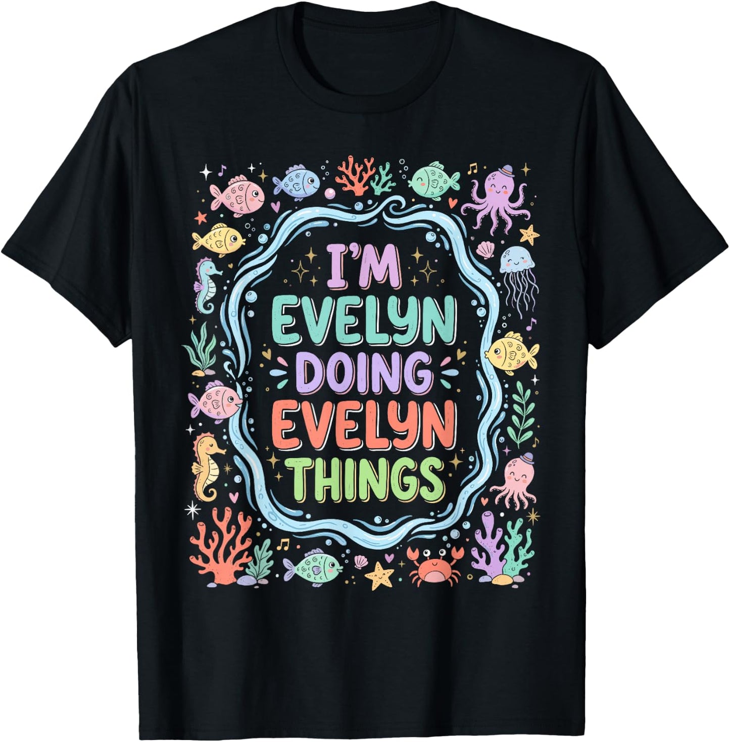 I'm Evelyn Doing Evelyn Things Playful Girl's T-Shirt - T-Shirt | Black