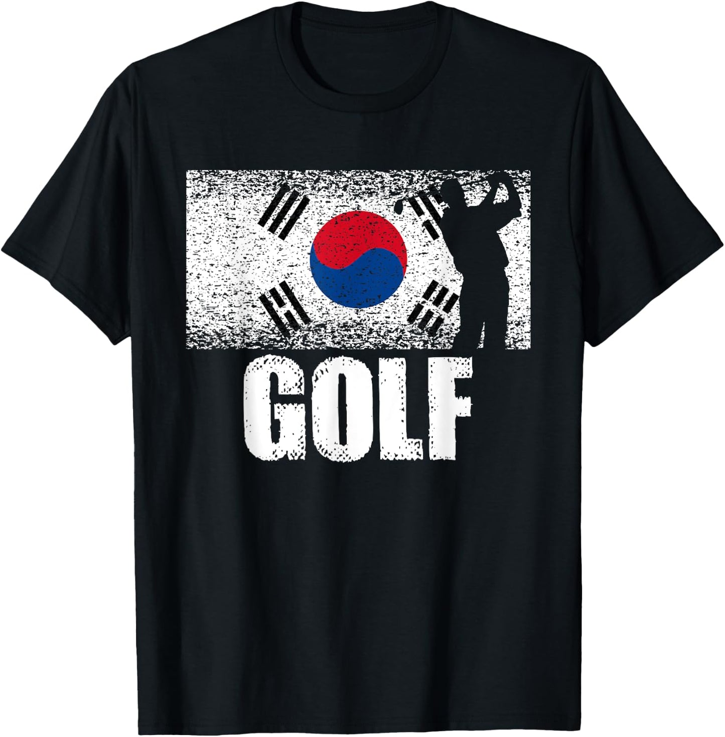 Golf sports, Korea flag, Korean golfer golfing T-Shirt - T-Shirt | Black