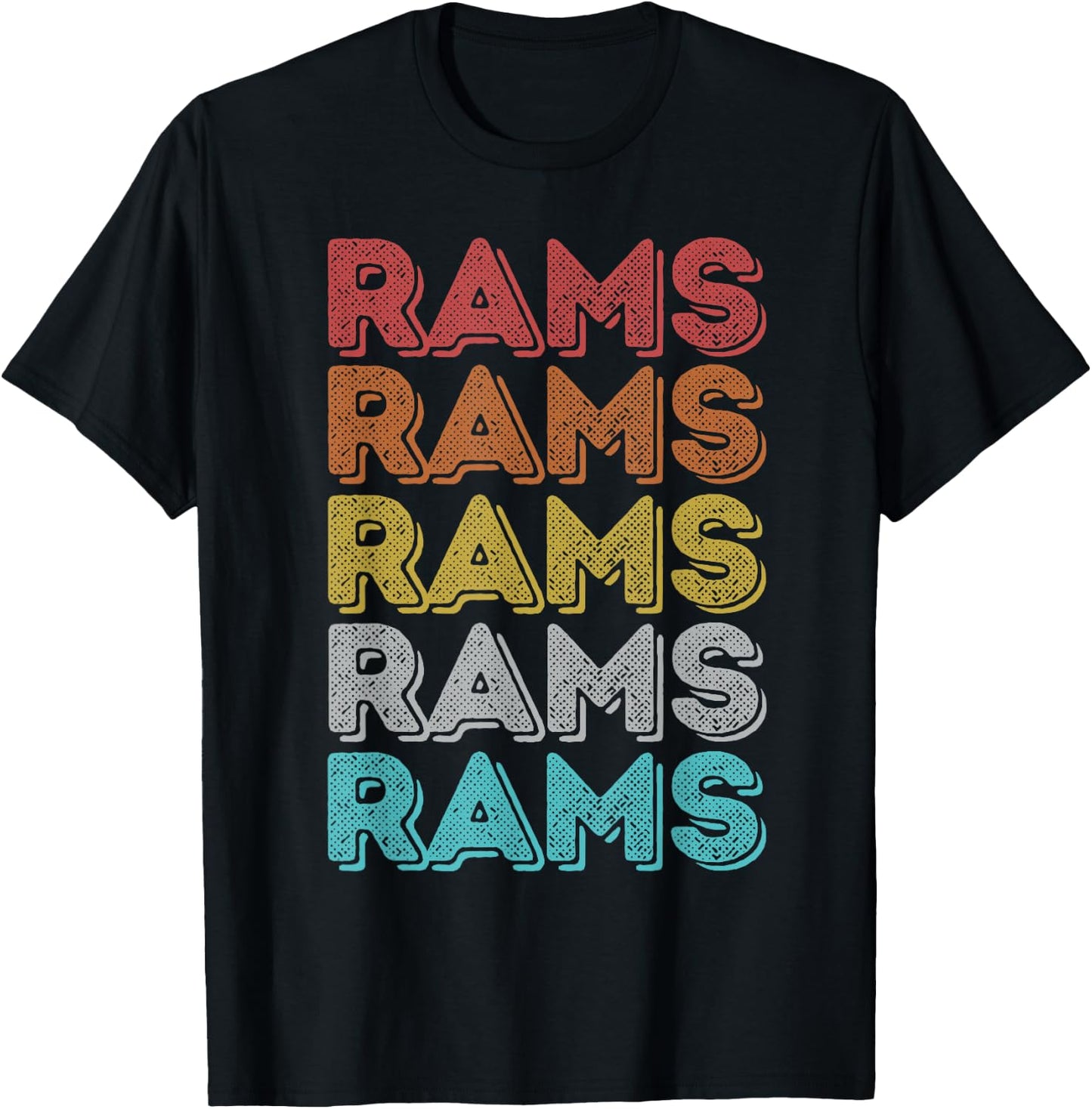 Vintage Retro Rams T-Shirt - T-Shirt | Black