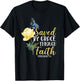 Christian Bible Verse Butterfly Rose Flower Ephesians 2:8 T-Shirt - T-Shirt | Black