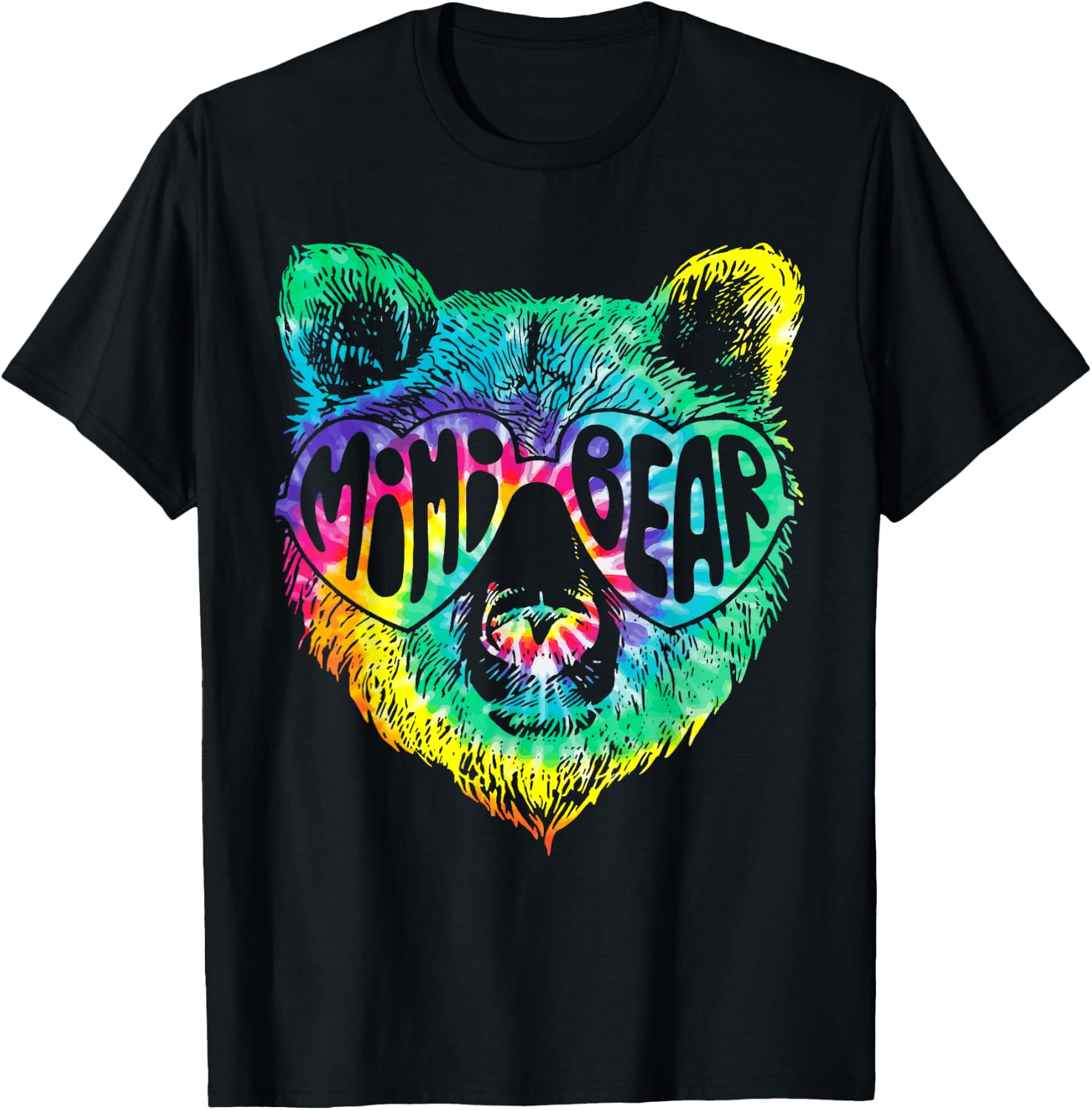 Mimi Bear Sunglasses Pajama Family Matching T-Shirt - T-Shirt | Black