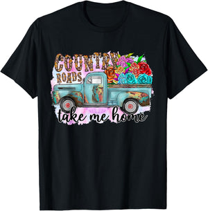 Country Roads Take Me Home T-Shirt - T-Shirt | Black