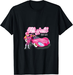 Wacky Races Penelope Pitstop Hi Y'all V-Neck T-Shirt - T-Shirt | Black
