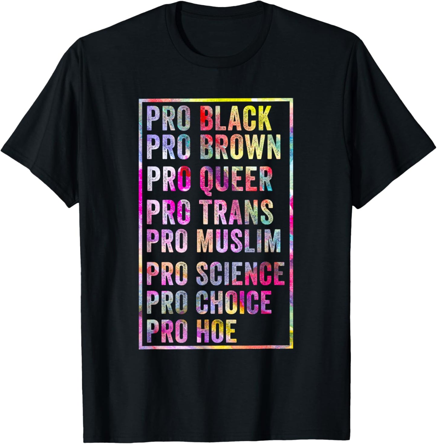 Funny Pro Black Brown Queer Trans Muslim Science Choice Hoe T-Shirt - T-Shirt | Black