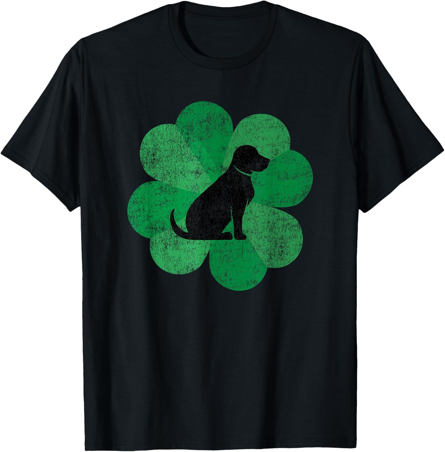 Black Lab St. Patrick's Day - Retro Labrador Retriever T-Shirt - T-Shirt | Black