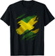 Jamaica Flag Ripped Scratch Heritage Culture Proud Jamaican T-Shirt - T-Shirt | Black
