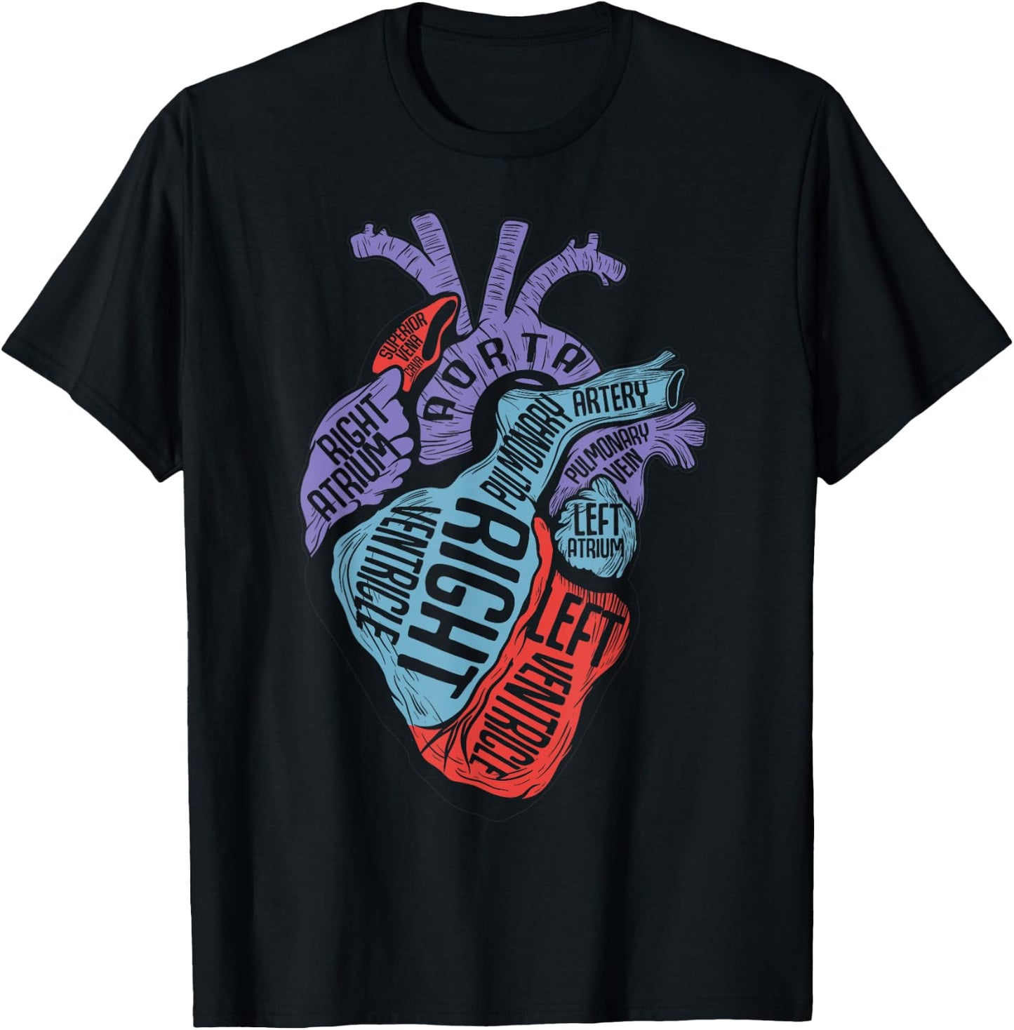 Heart Specialist Anatomy Doctor Medical Biology T-Shirt - T-Shirt | Black