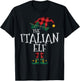 The Italian Elf Matching Family Group Gift Funny Christmas T-Shirt - T-Shirt | Black