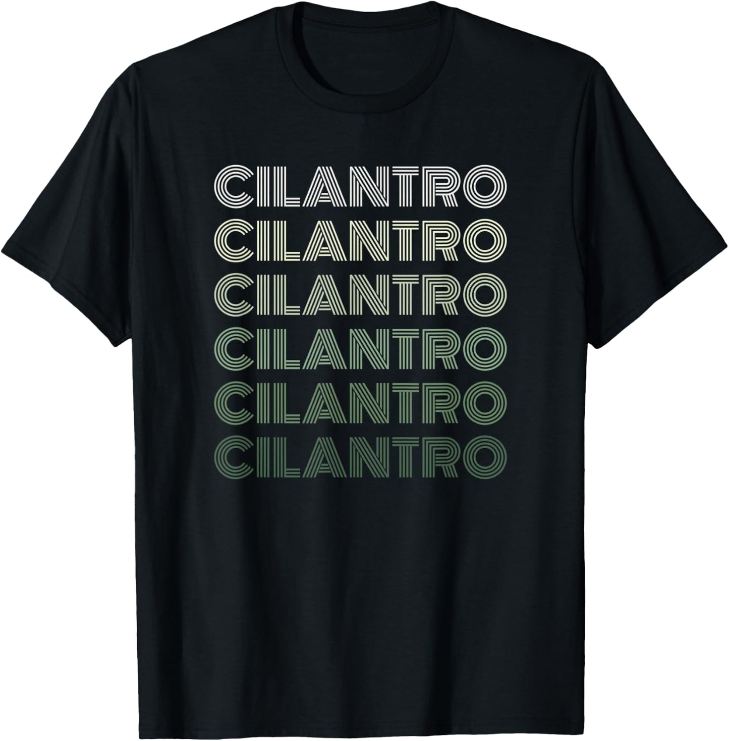 I Love Cilantro Retro Vintage Funny Herb Lover Gift T-Shirt - T-Shirt | Black