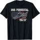 Veteran Aircraft Carrier Ideas for Father Son Boy USS Forrestal CVA-59 Aircraft Carrier Veterans Day T-Shirt - T-Shirt | Black