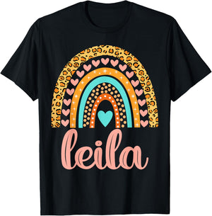 Leila Leila Name Birthday Shirt Gift T-Shirt - T-Shirt | Black