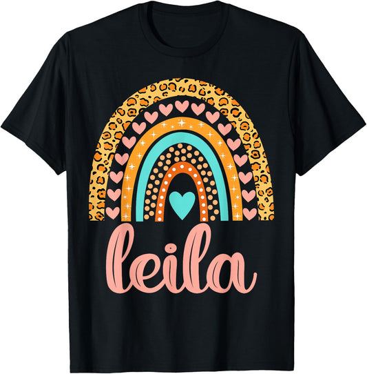 Leila Leila Name Birthday Shirt Gift T-Shirt - T-Shirt | Black