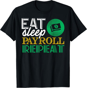 Payroll Math Accountant CPA Bookkeeper Funny Gift T Shirt T-Shirt - T-Shirt | Black