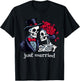 Roses Skeleton Bride & Groom, Just Married Elope Halloween T-Shirt - T-Shirt | Black