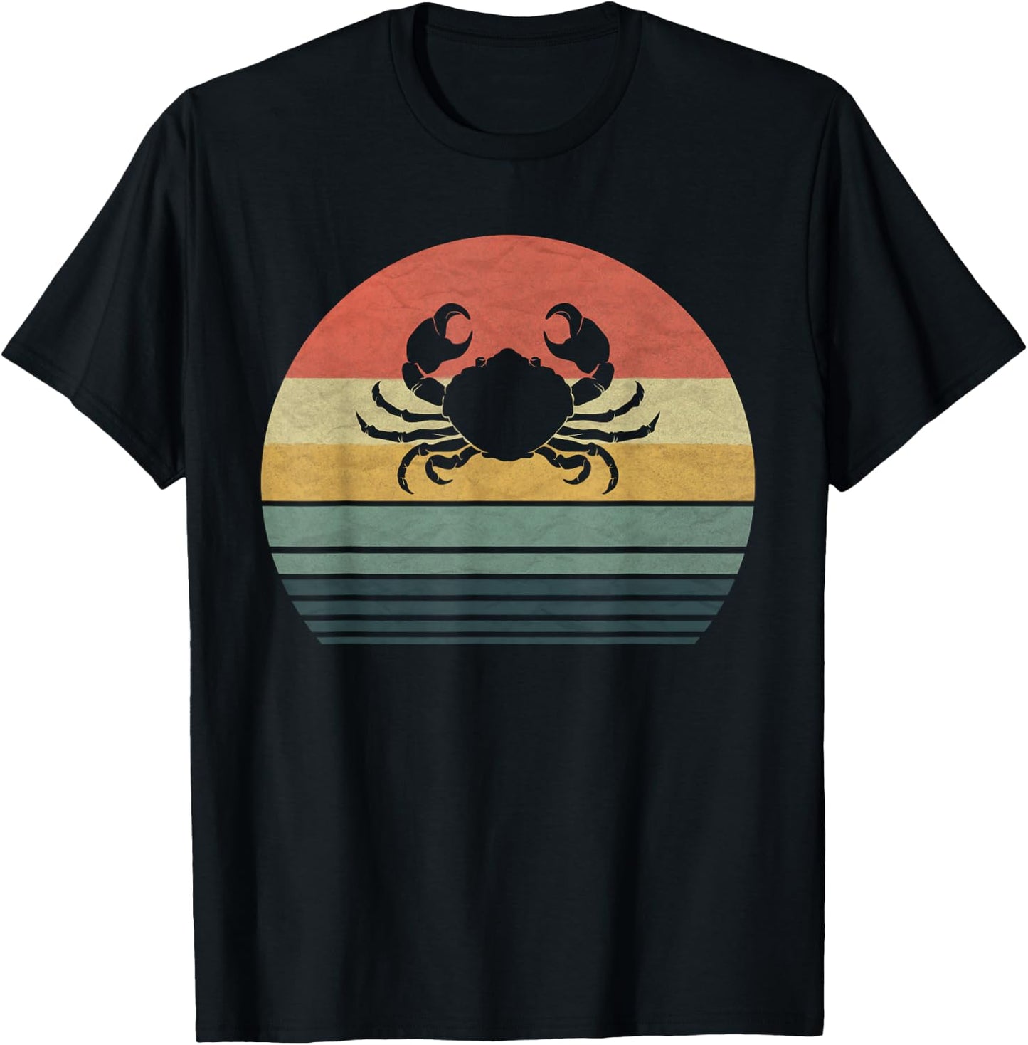 Retro Vintage Crab Gift Family Love Animals T-Shirt - T-Shirt | Black