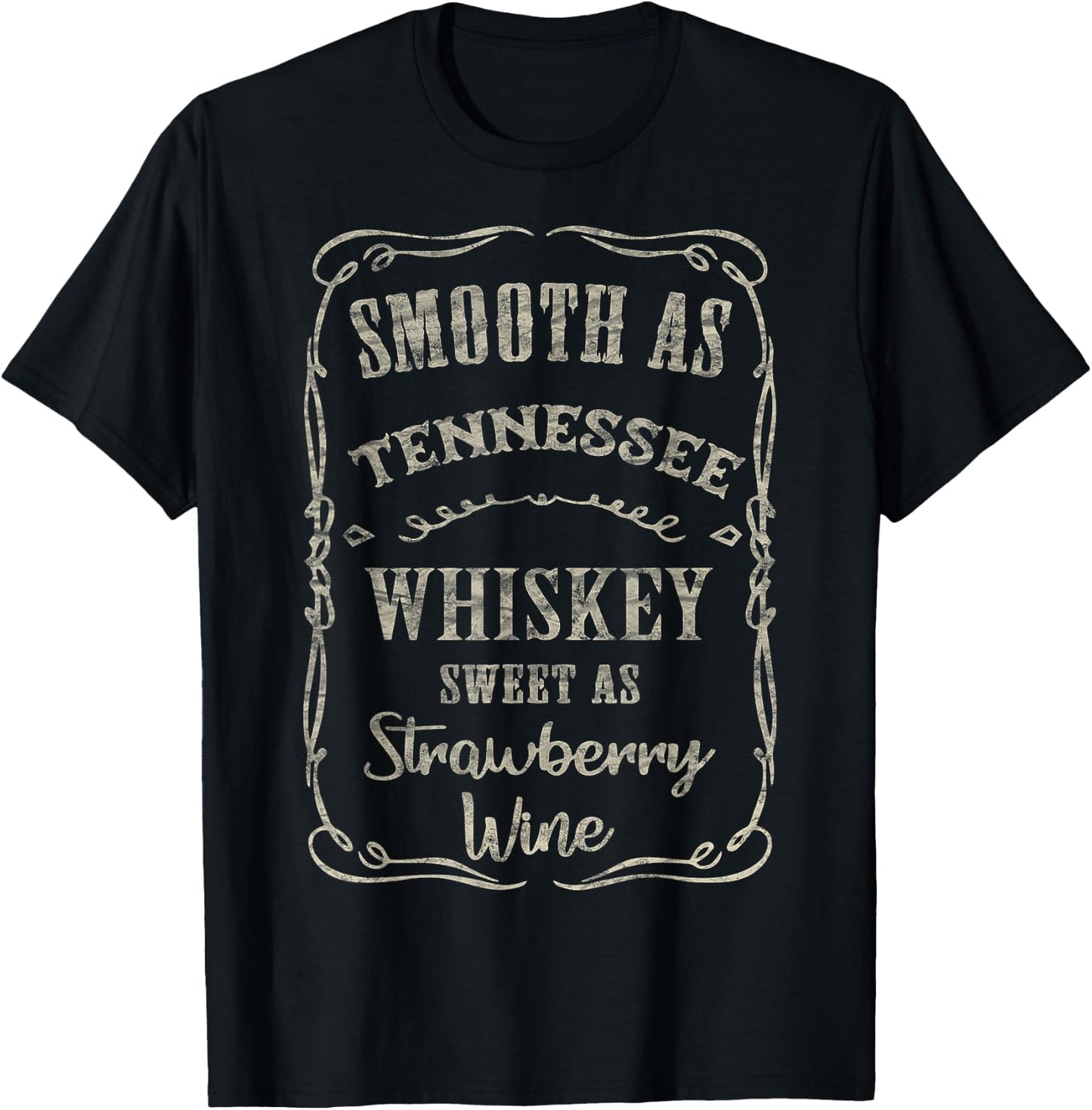 Smooth as Tennessee Whiskey Funny Humour Vacation T-Shirt - T-Shirt | Black