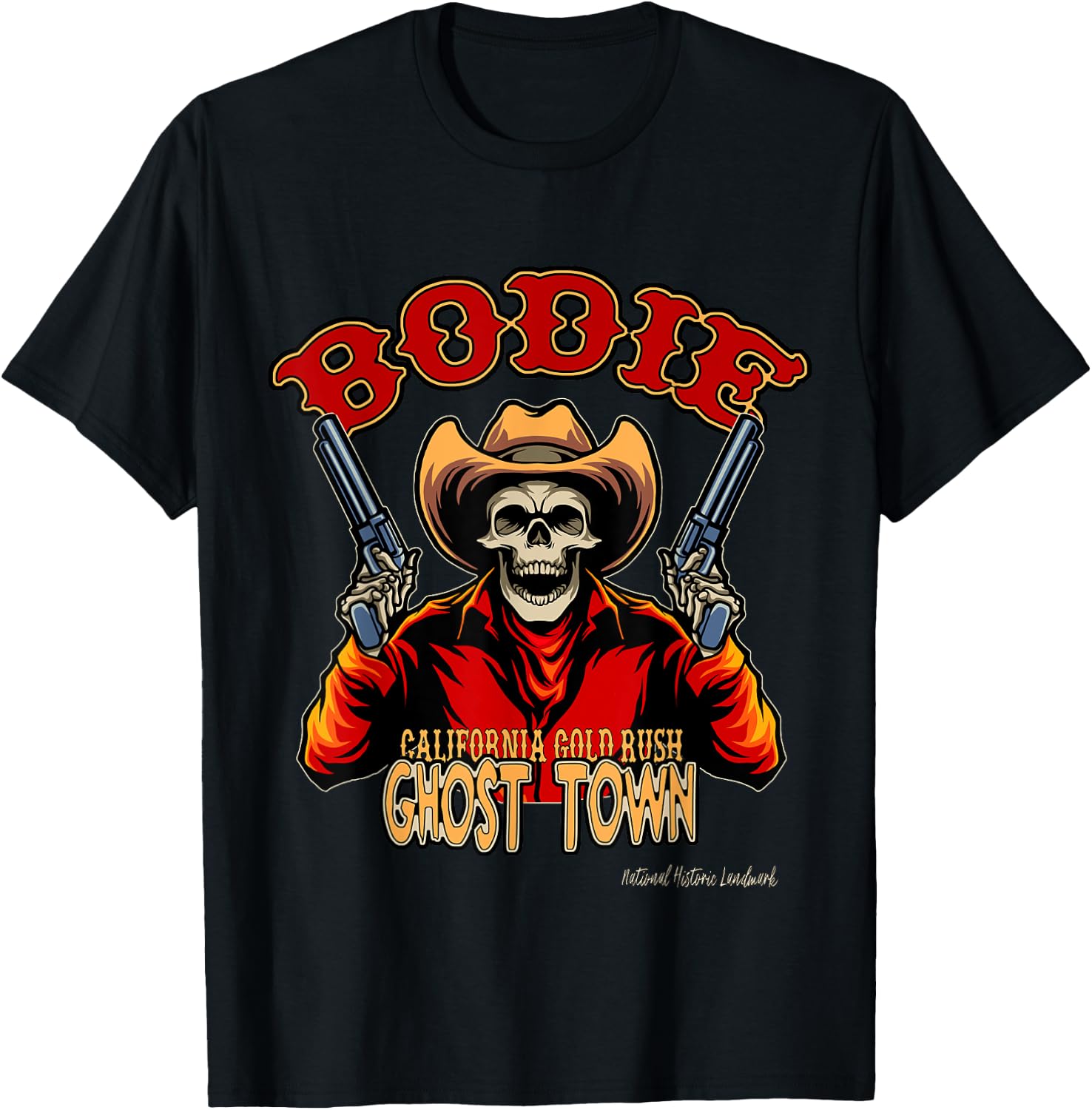 Bodie California Gold Rush Mining Ghost Town Keepsake T-Shirt - T-Shirt | Black
