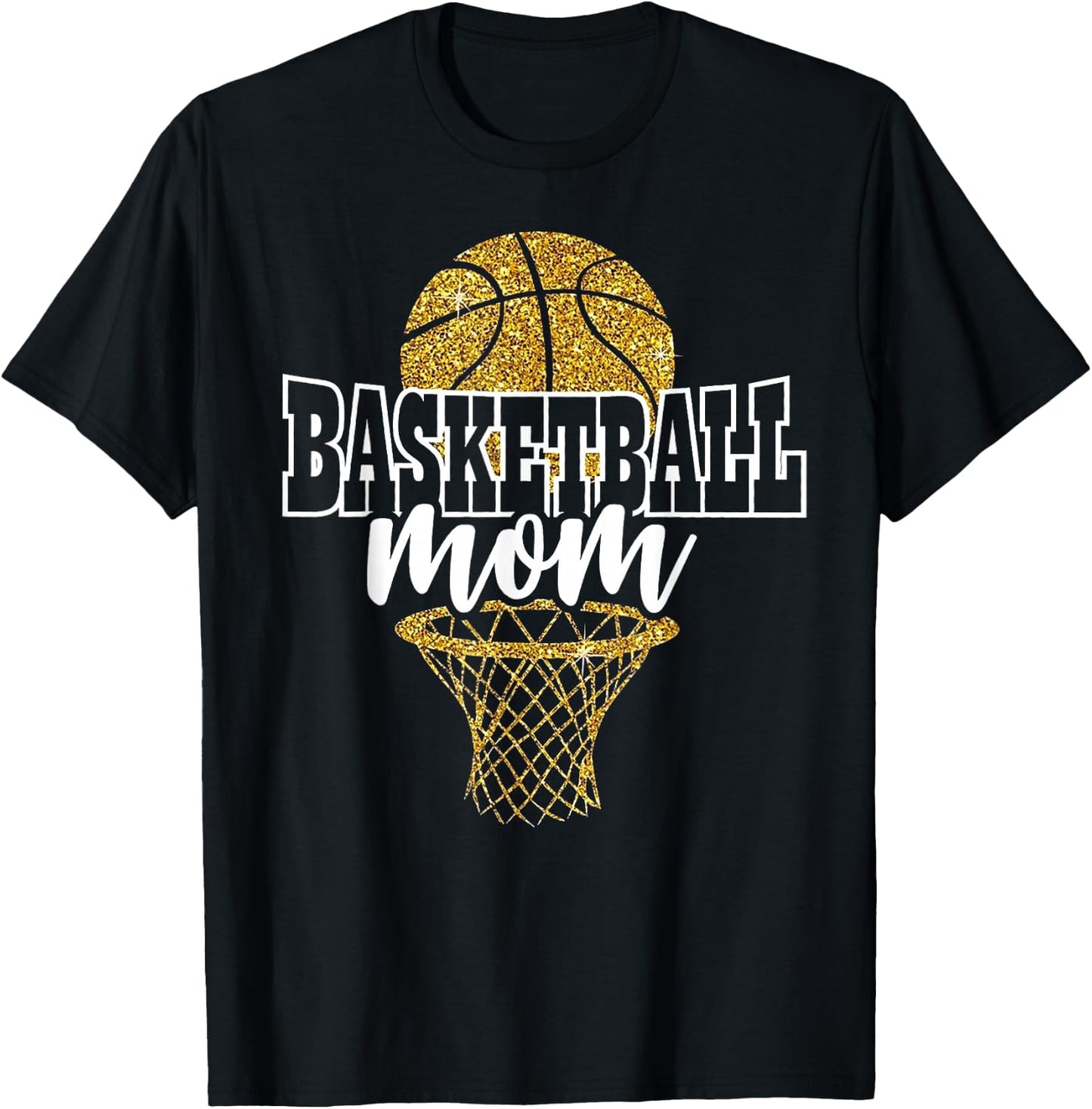 Basketball Mom Basket Hoop T-Shirt - T-Shirt | Black