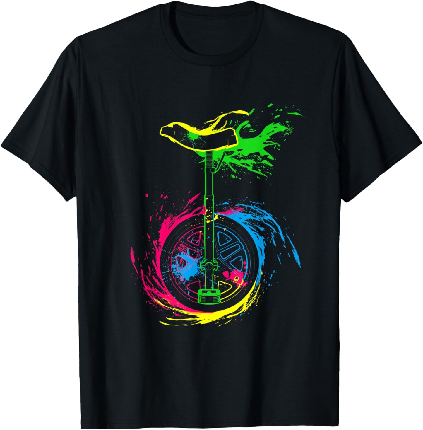 Splash Unicycle T-Shirt - T-Shirt | Black