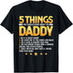 Funny 5 Things You Should Know About My Daddy Father's Day T-Shirt - T-Shirt | Black