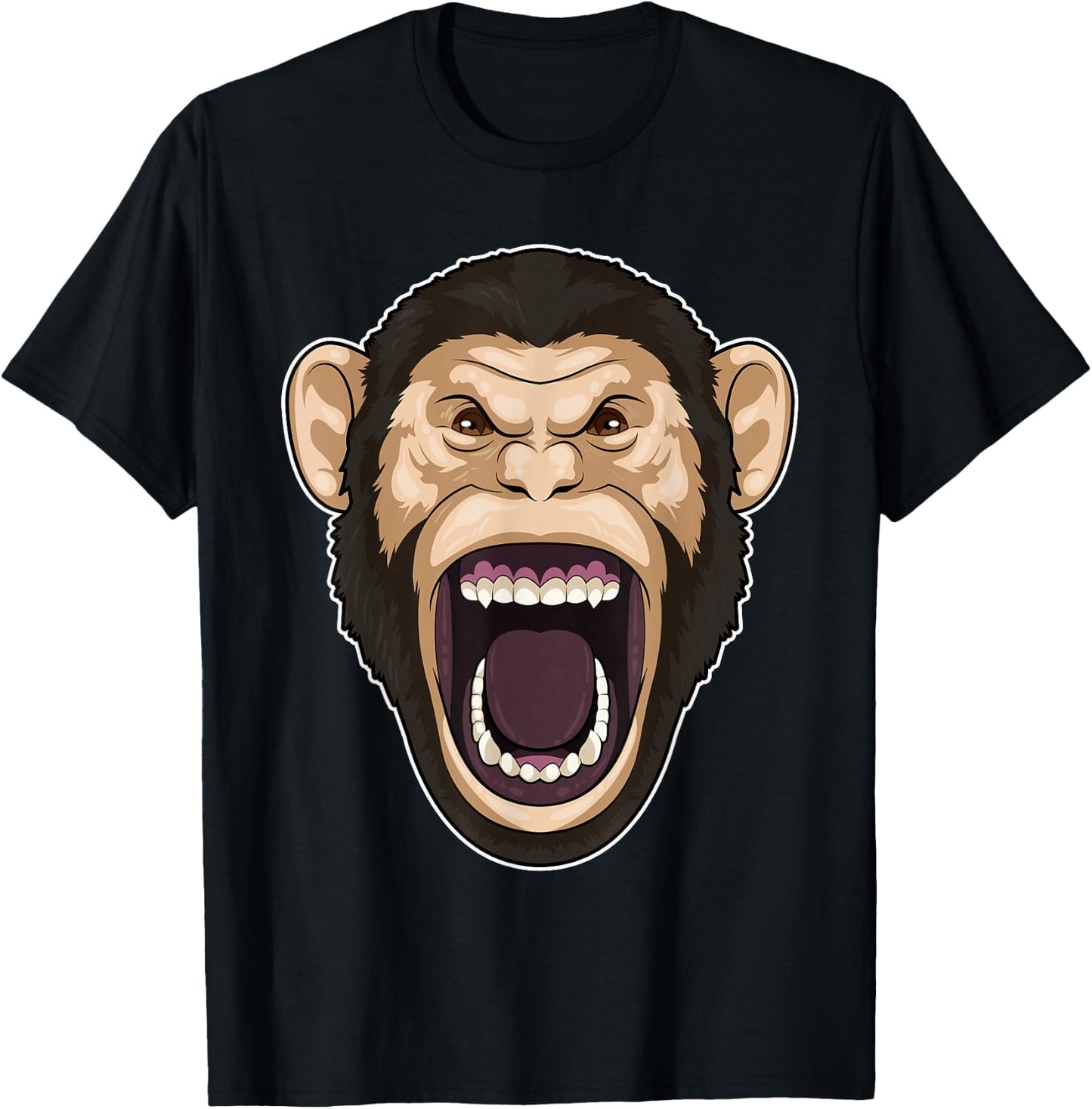 Roaring Monkey T-Shirt - T-Shirt | Black