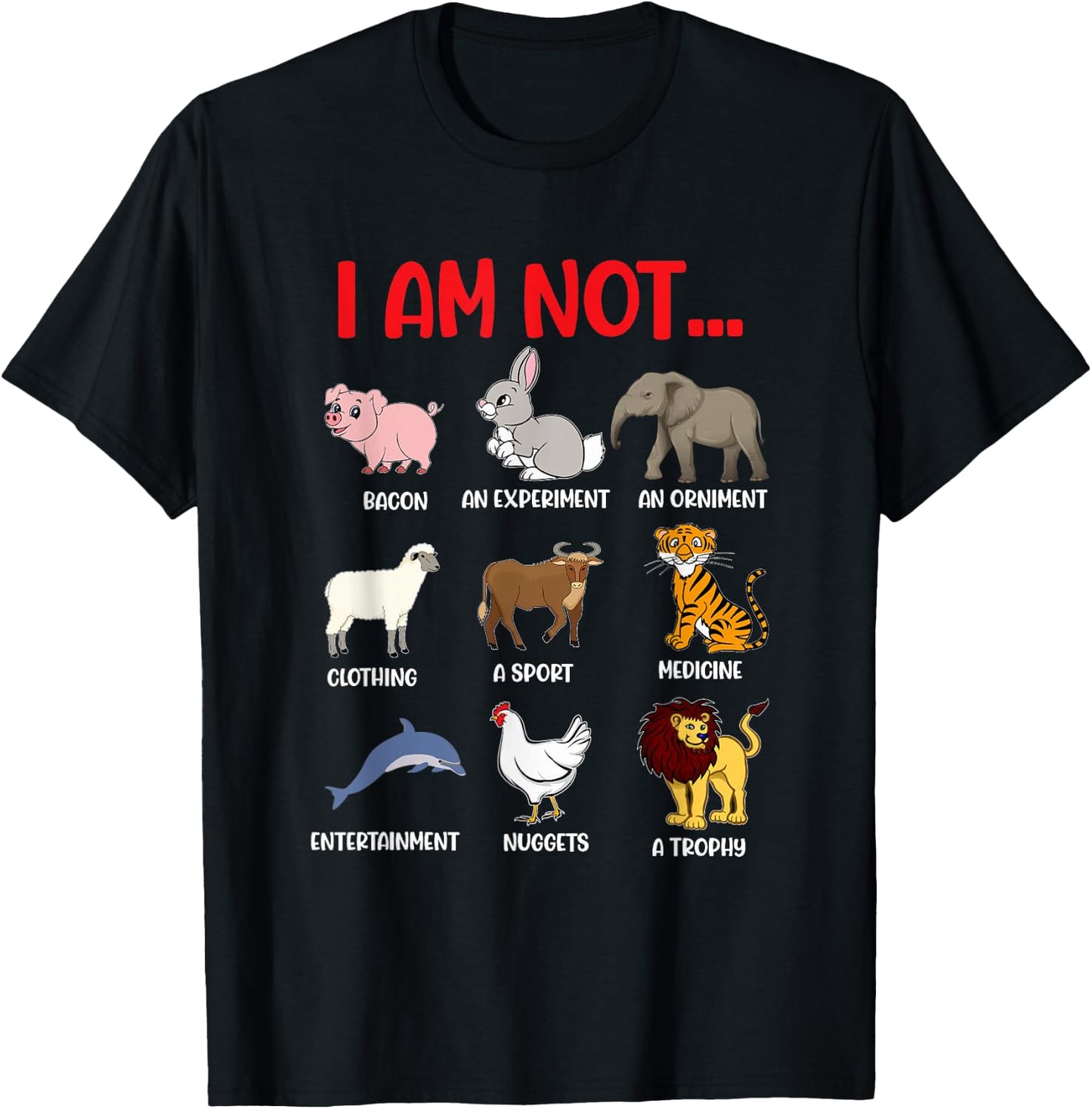 Animal Abuse Awareness "I am Not..." Animal Rights Activist T-Shirt - T-Shirt | Black