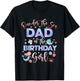 Dad Of The Mermaid Birthday Girl Shirt Under Sea Papa 1st T-Shirt - T-Shirt | Black