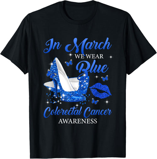 In March Wear Blue High Heels Colorectal Cancer Awareness