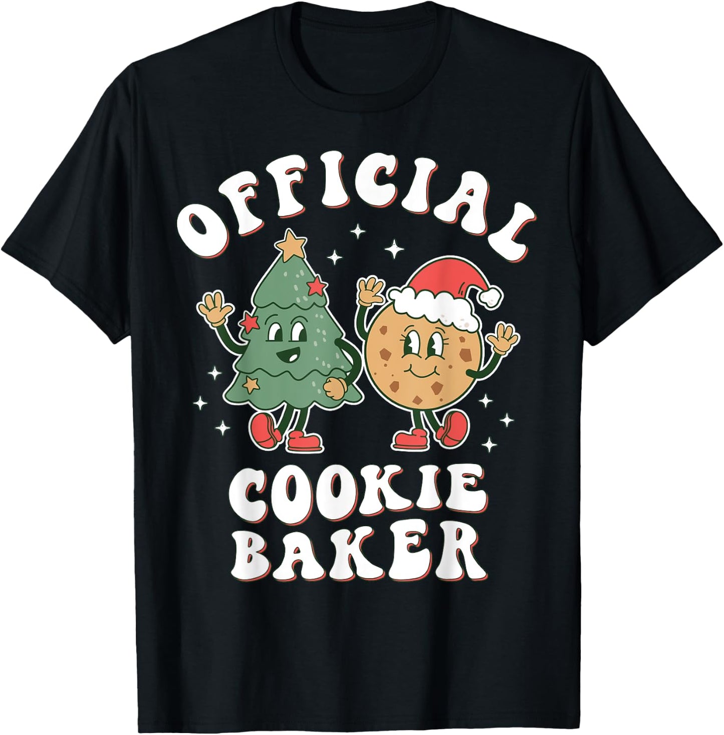Official Cookie Baker | Christmas Cookie Taste Tester Taster T-Shirt - T-Shirt | Black