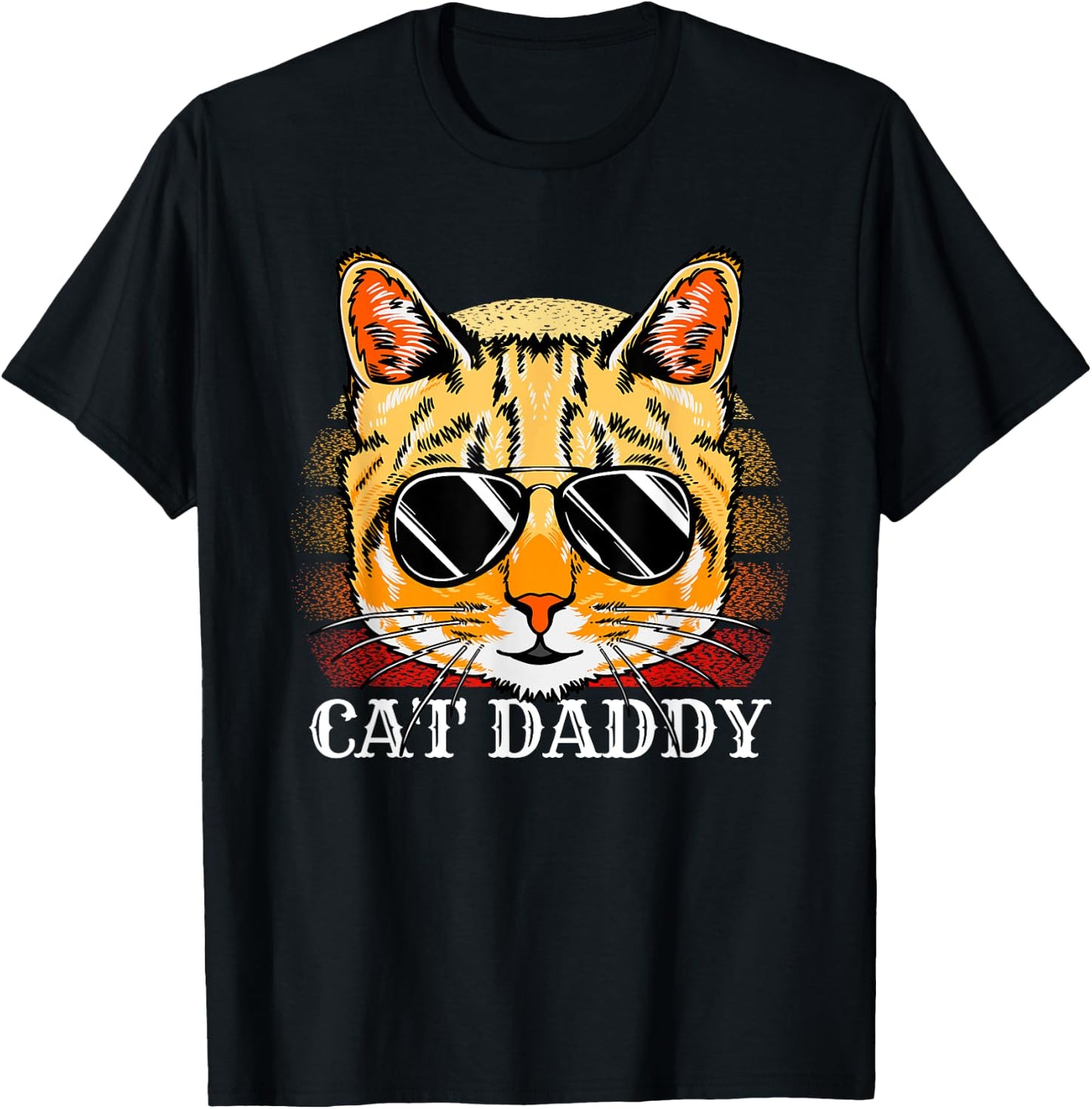 Cat Daddy Ginger Cat A Fathers Day From Cat Lover T-Shirt - T-Shirt | Black