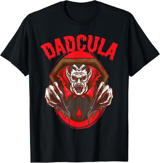 Dadcula Halloween Costume Dad Daddy Dracula Monster T-Shirt - T-Shirt | Black