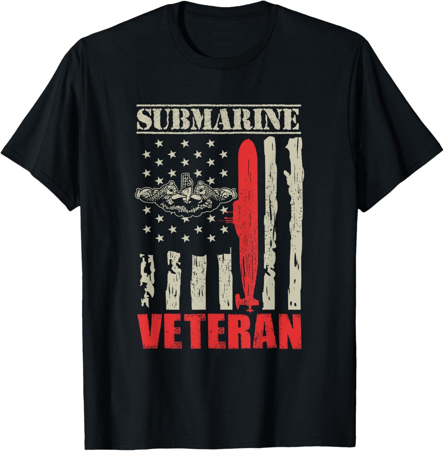 US Military Submarine Gift A Veteran Submariner T-Shirt - T-Shirt | Black